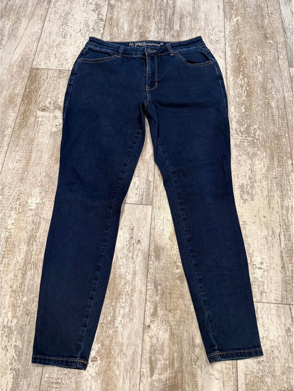 M Jeans Maurices Womens 7/8 Dark Wash Skinny Jeans Mid Rise